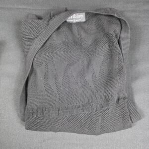 Curlbiuty Women's Black Open Knit Sheer Shrug Cardigan Top Size L Lightweight